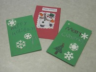 3 homemade Christamas cards