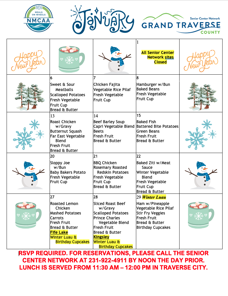 january 2026 lunch menu